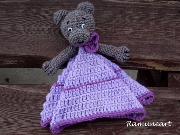 Nertas vaikiškas migdukas - žaisliukas Meškutė Viltė - Dolls & toys