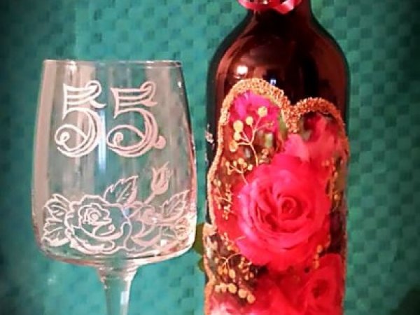 Jubiliejine dovana - Decorated bottles