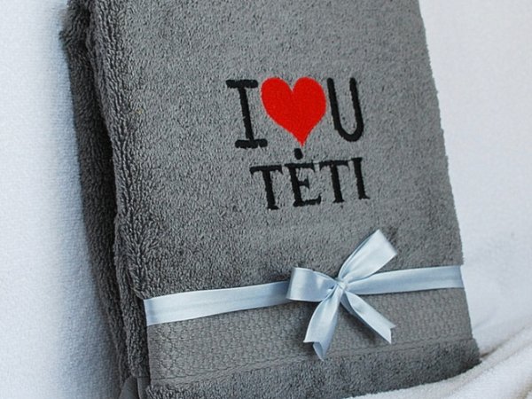 Aš myliu tave, TĖTI - Siuvinėtas rankšluostis 2