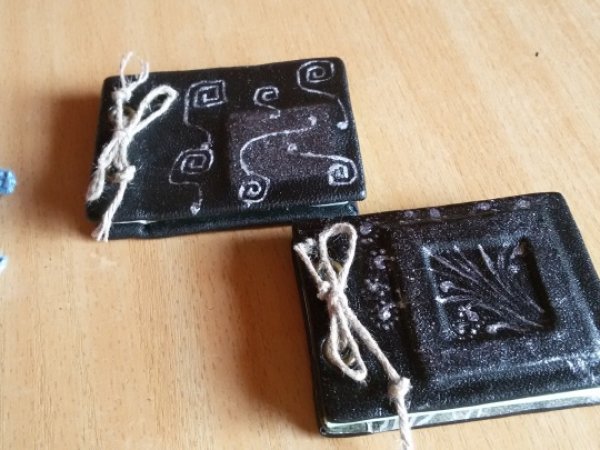 užrašų knygelės,,Šerkšno gėlės'' - Leather articles
