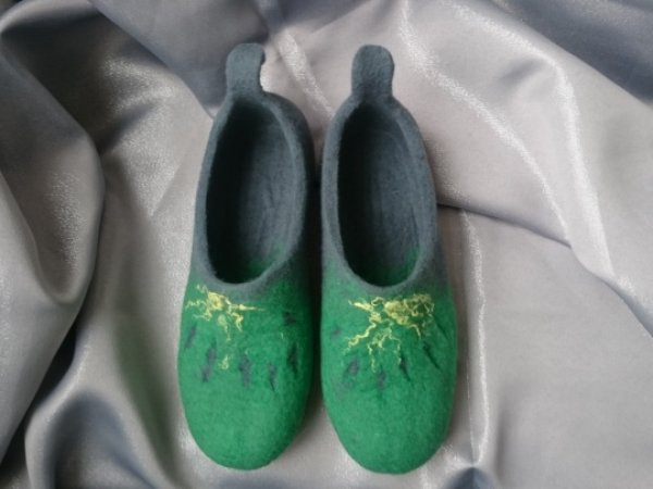Veltos šlepetės ''Žaluma'' - Shoes & slippers