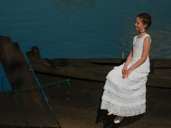 Balta nerta suknelė - Dresses