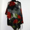 Shawl  RAIN FLOWERS - Scarves & shawls - felting