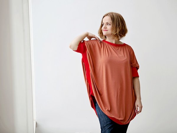 Velta tunika vilnos ir viskozes derinys, ryskios spalvos ir patogumas - Other clothing