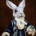 White Rabbit / Alice In Wonderland / - crochet poseable soft sculpture, art doll - Dolls & toys - needlework