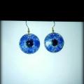 Earring with enamel, Eyes - Metal products - making