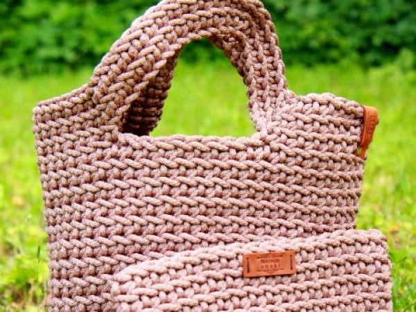 Crocheted handbag for everyday, size M. 2