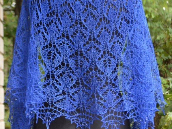 Knitted linen shawl 2