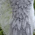 white knitted shawl - Wraps & cloaks - knitwork