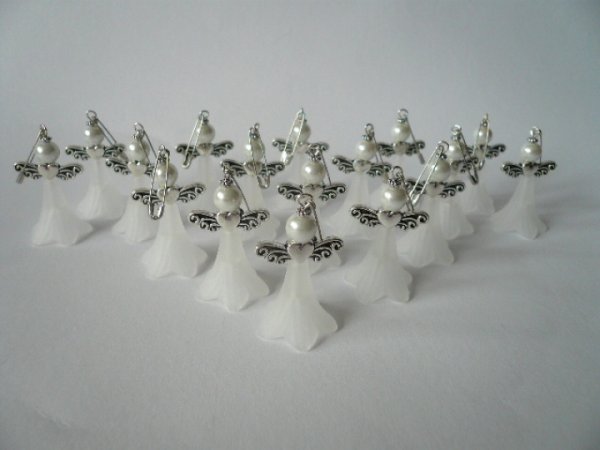 GP-657 Balti angeliukai iš karoliukų - Other pendants