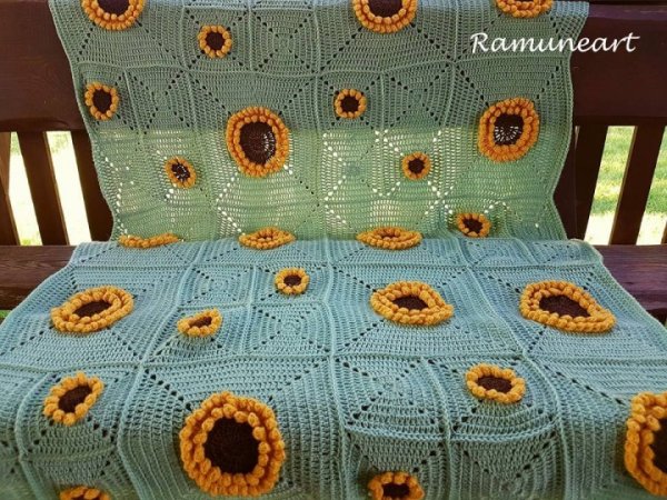 Baby blanket "Sunflowers" 2