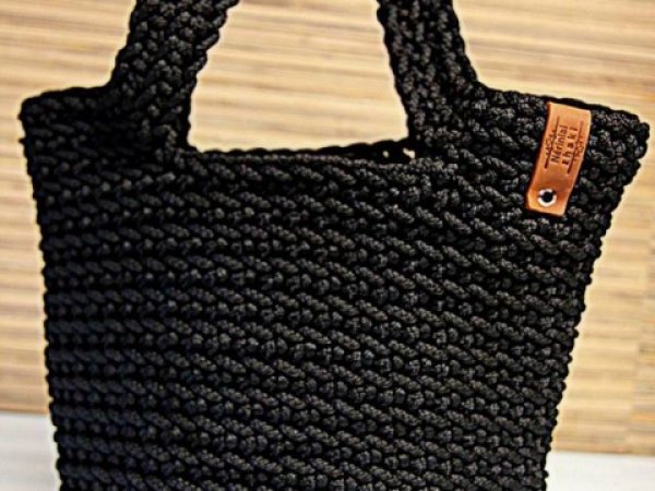 Crocheted handbag for everyday, size M - Handbags & wallets