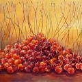 Cherries tango 40*80 oil/canvas - Oil painting - drawing