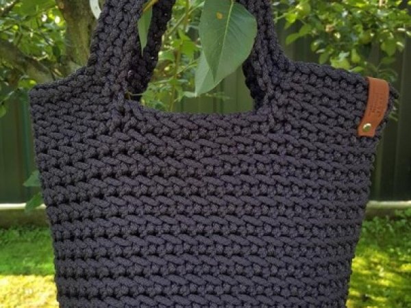 Tamsiai pilka nerta rankinė - Handbags & wallets
