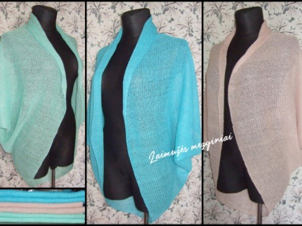 Lininiai užmestukai be rankovių - Machine knitting