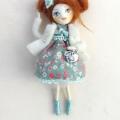 Girl with apple ( brooch doll) - Accessory - making