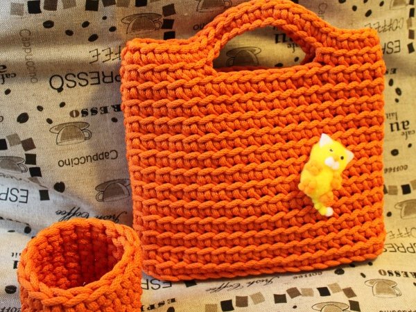 Crocheted handbag with pencil case - Handbags & wallets