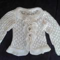 Christening babtism lace cardigan - Baptism clothes - knitwork