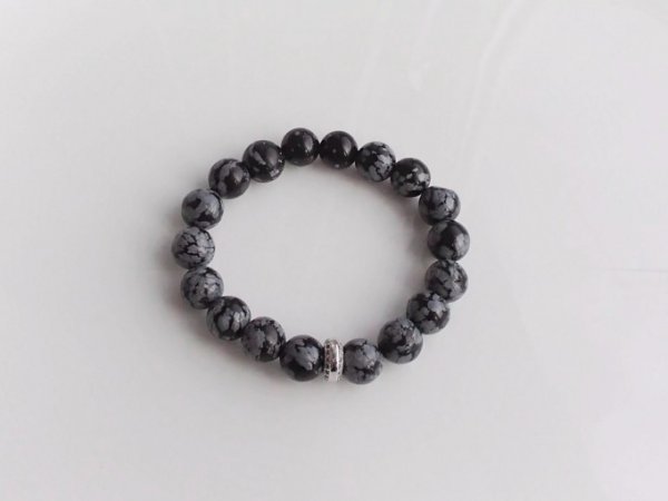 Luxury Snowflake Obsidian bracelet 2