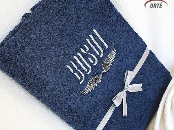 Dovana pačiam geriausiam Bosui ant sparnų - siuvinėtas rankšluostis 2