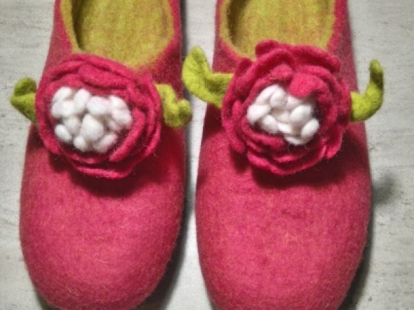 Veltos šlepetės ''Gėlele'' - Shoes & slippers