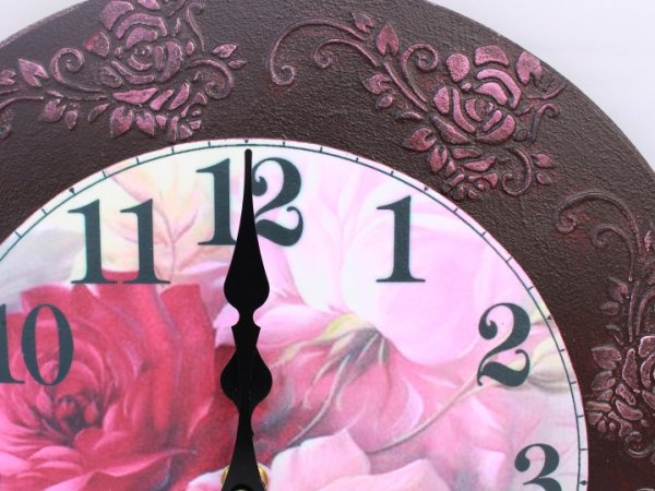 Large Wall Clock "Roses" 3