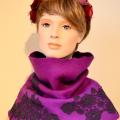 Felted hoody "Lilac" - Scarves & shawls - felting