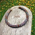 Japanese Seed bead Crochet Rope Necklace, East Patchwork, Luxury Jewelry, Easter - Biser - beadwork