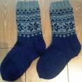 Dark blue wool socks - Socks - knitwork