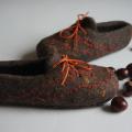 I stock, EU 38 size! Eco felted slippers for women. Clogs. 100% Natural. Gift fo - Shoes & slippers - felting