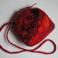 Felted wool purse-Felted wool bag-Felt bag-Felted purse-Felt handbag-Wool clutch - Handbags & wallets - felting