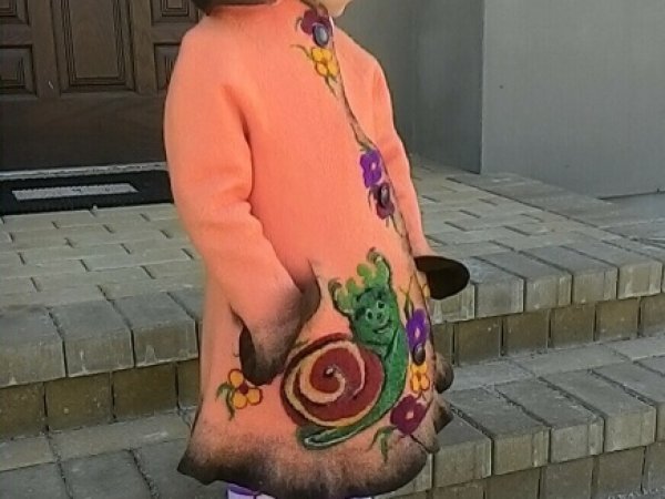 Coat for girl "Autumn snail" 3