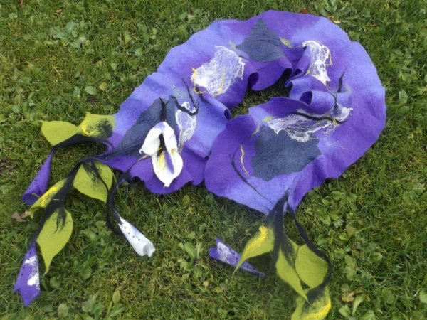 veltas šalikas violetinės -alyvinės spalvos 1