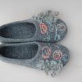 Felted slippers ,,Jolly curls" size 37 - Shoes & slippers - felting