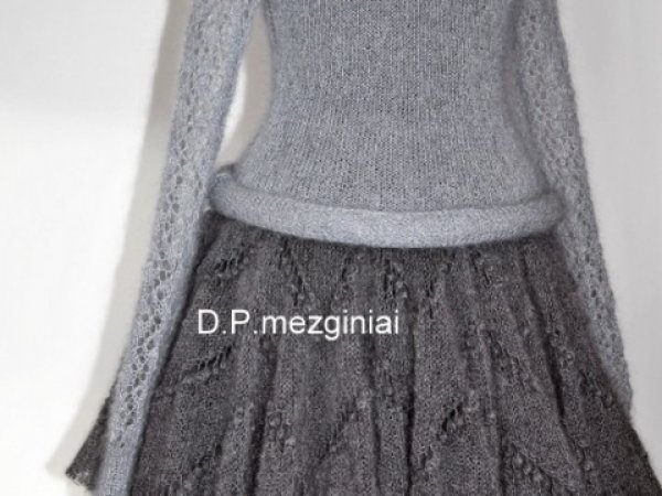 megztas pilkas kostiumelis - Dresses