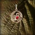 Silver Pendant Scorpion with Ruby - Metal products - making