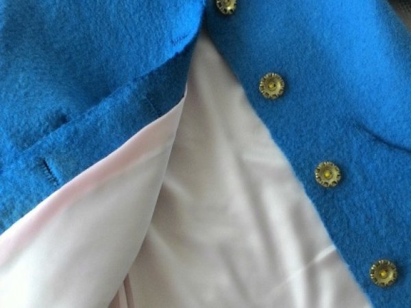 Blue felted coat for girl 3
