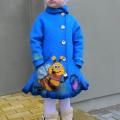 Blue felted coat for girl - Jackets & coats - felting