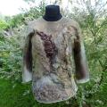 White blouse pink "Nativity" - Blouses & jackets - felting