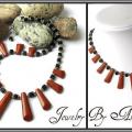 Handmade Jewelry Jasper Onyx Necklace Gemstone Beads Fashion 2017 - Necklace - beadwork