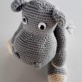 Chrochet toy hippopotamus for baby. - Dolls & toys - needlework