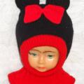 Hat helmet red mouse merino wool - Hats - knitwork