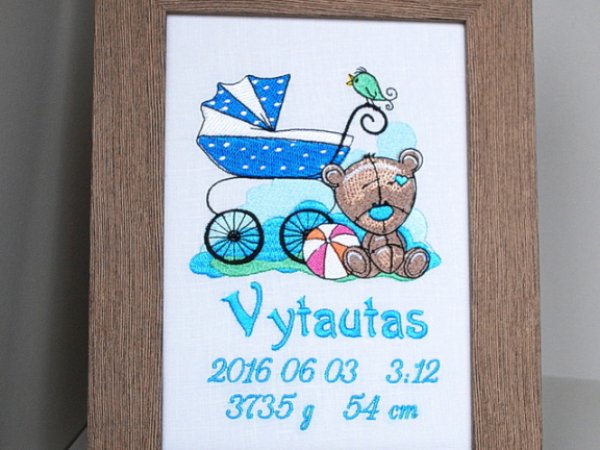 Gimimo metrikas - mylimas meškiukas - For interior