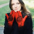 Handmade mittens for women "Red". Mittens of merino wool.  - Gloves & mittens - felting