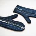 Handmade mittens for women "Blue".  - Gloves & mittens - felting