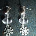 Handmade earrings "Ice hail" - Earrings - beadwork