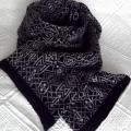 Scarf - Gray Black - Scarves & shawls - knitwork