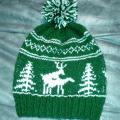 Hand knitted hat "Fornicating Deer" - Hats - knitwork