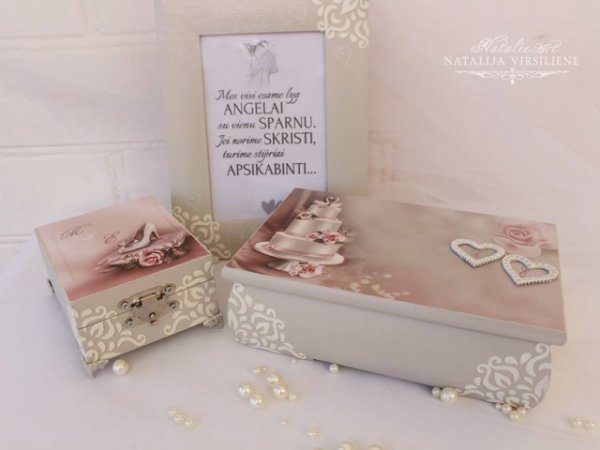 Vestuvinis rinkinys - Decoupage