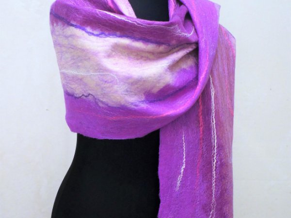 Merino vilnos skraistė-šalikėlis "Alyvos" - Wraps & cloaks